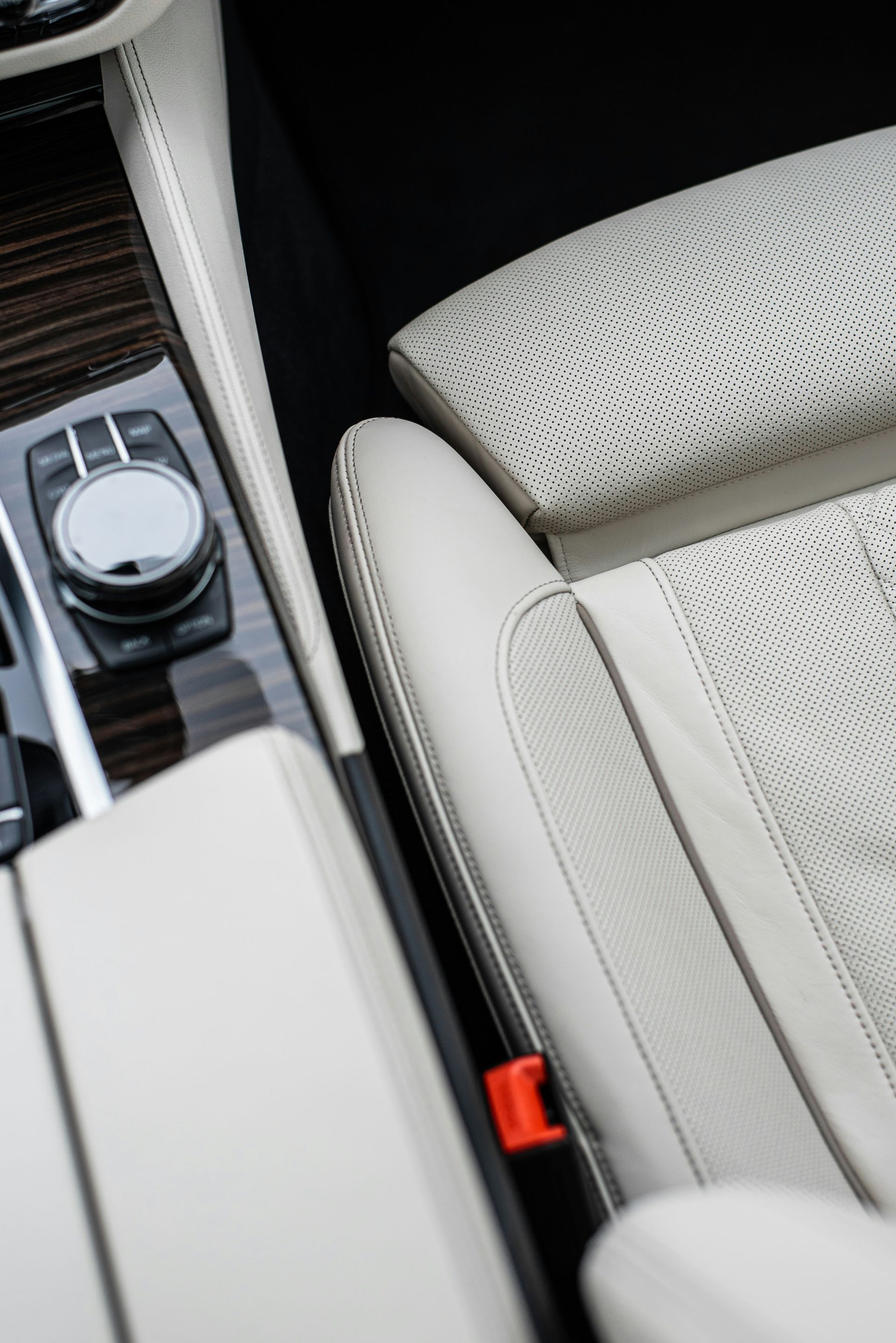 the interior of a car with a control panel